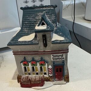 Dept 56 North Pole series 
Beard barber shop